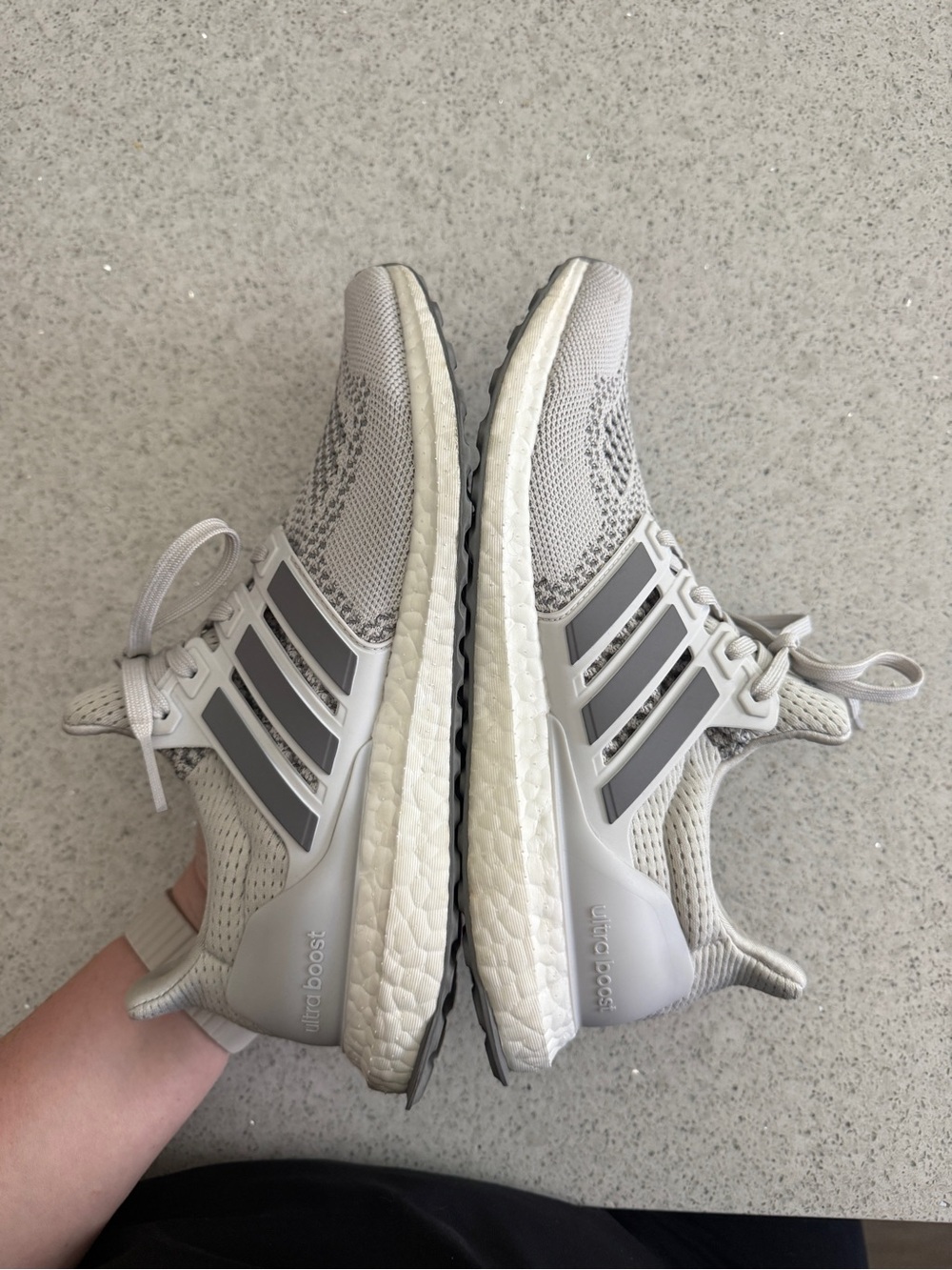 adidas Ultra Boost Grey Knit Running Sneakers Grey size 7.5 - Picture 5 of 10